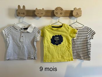 Lot de 3 t-shirts – 9 mois