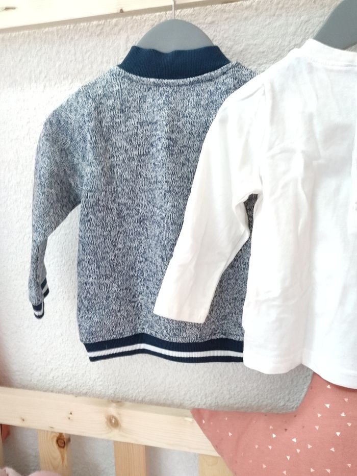 Ensemble bébé garçon - Veste + tee-shirt - jogging - 18 mois - Neuf - photo numéro 7
