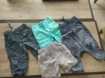 Lot de 5 pantalons légers/short 9 mois 71cm