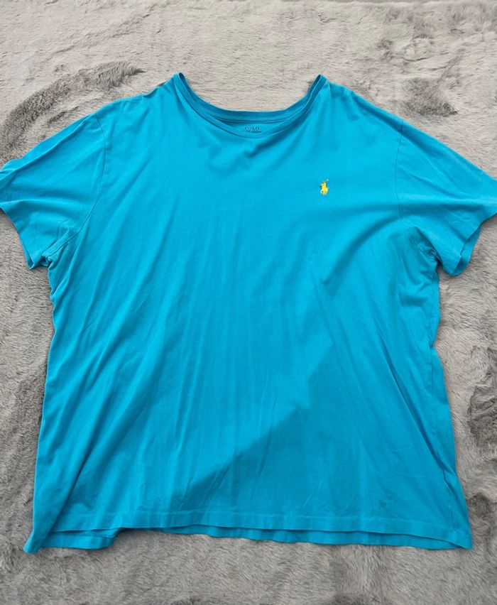 T-shirt Ralph Lauren Logo brodé jaune - Taille XXL - photo numéro 2