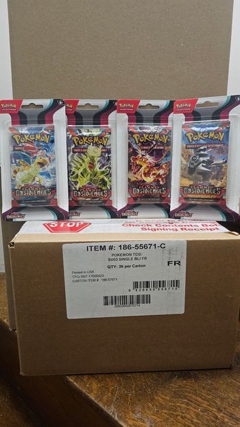 Case de 36 blisters ev03 flammes obsidiennes 