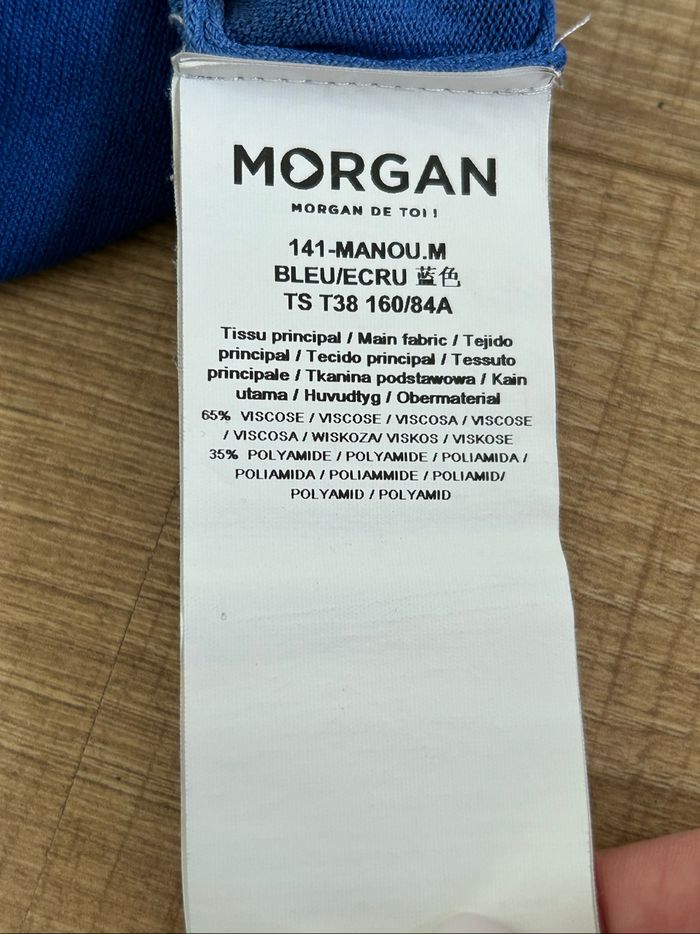 Haut gris et bleu Morgan taille S état satisfaisant (avec défaut) - photo numéro 10