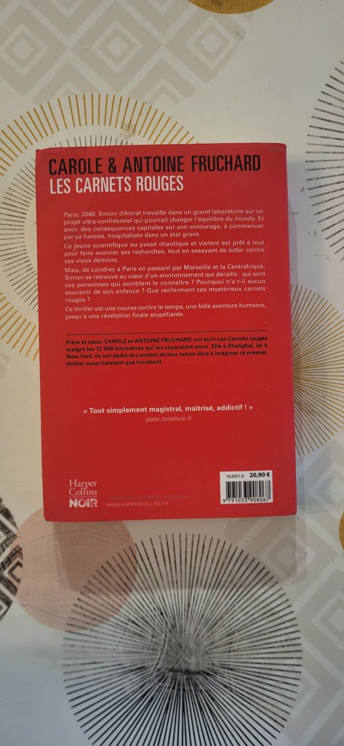 Les carnets rouges Par Carole et Antoine Fruchard Grand Format - photo numéro 2