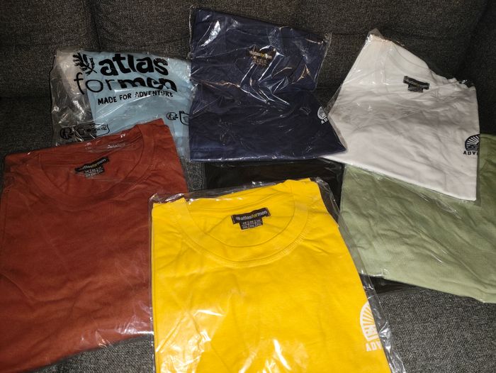 Lot de 7 t shirt en coton atlas for men adventure neuf taille M - photo numéro 4