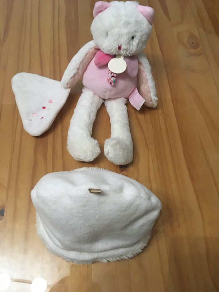 Bonnet blanc épais 3-6 mois bulle de BB - photo numéro 3