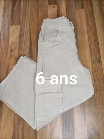 Jean évasé beige 6 ans Mini Mignon Paris