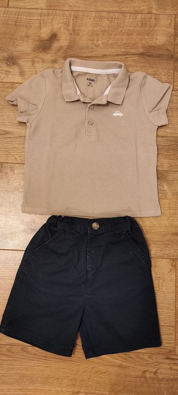 Ensemble short + polo manches courtes 2 ans Kiabi