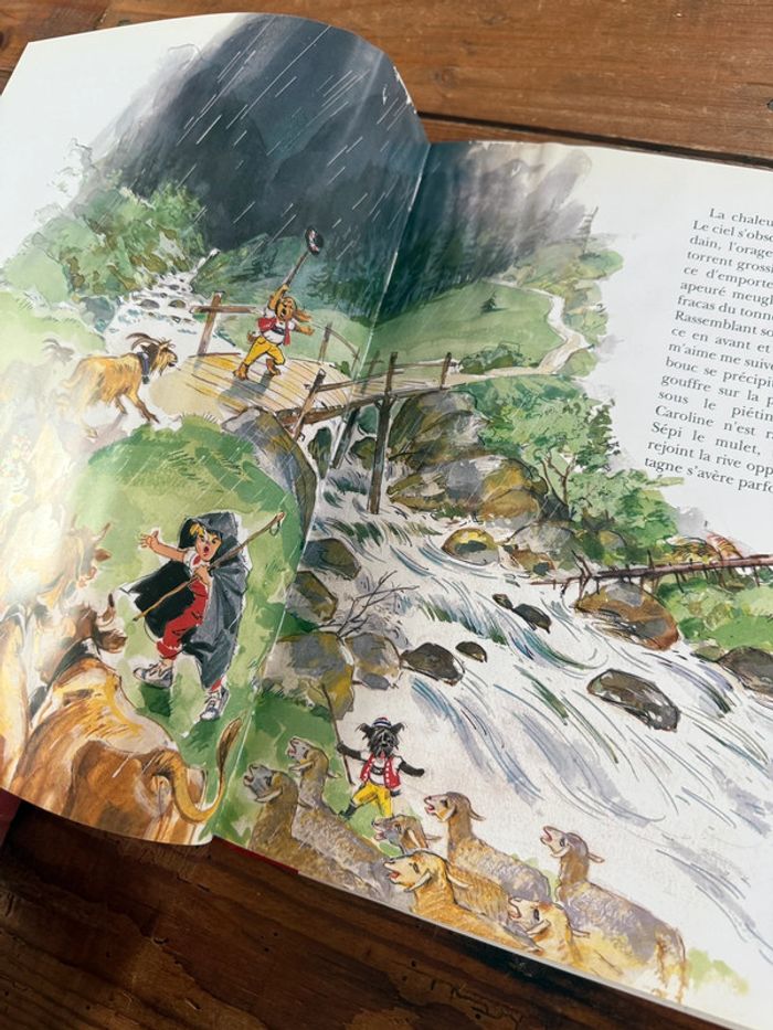 Moyen 1 - Livre édition limitée reliure rouge Caroline dans les Alpages Pierre Probst bd - photo numéro 9