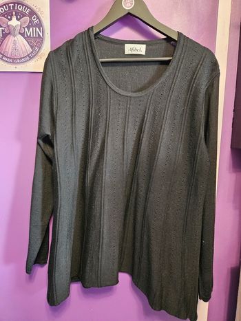 Pull léger noir T46 Afibel