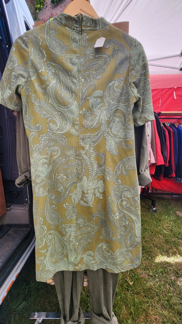 Superbe robe a motifs cachemire annees 70's - photo numéro 4