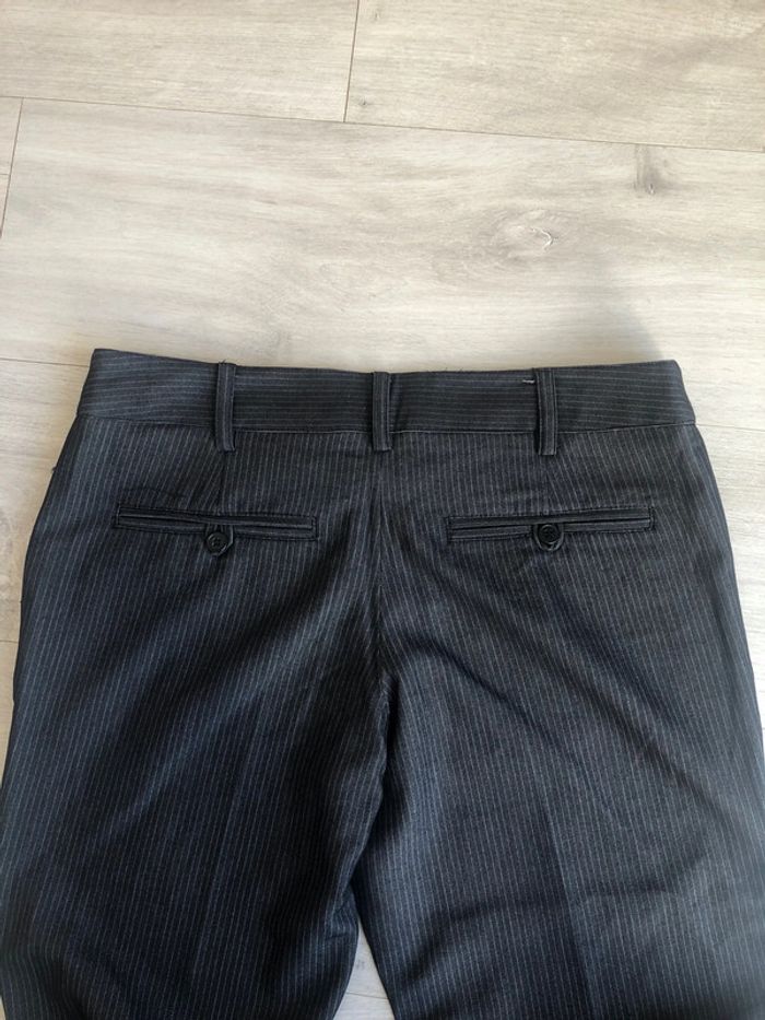 Pantalon tailleur flare jennyfer y2k taille 40 gris rayures tennis - photo numéro 15