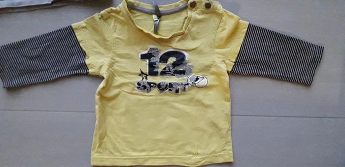 Lot de 4 tee-shirts manches longues 12 mois - photo numéro 3