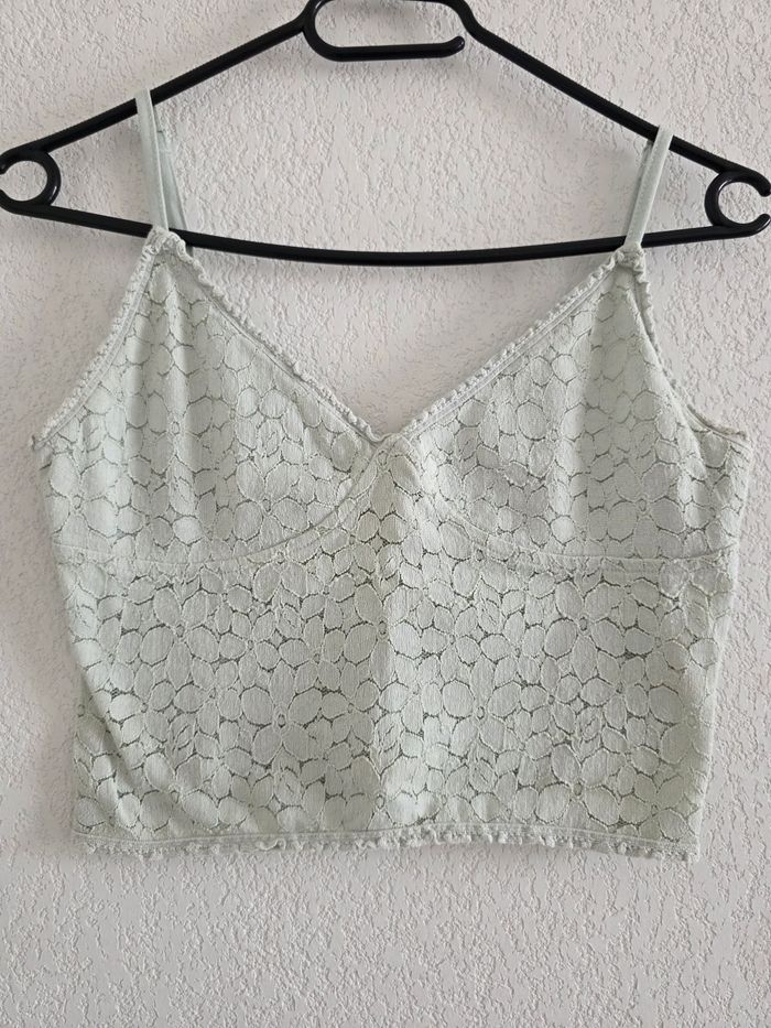 Crop top bleu clair/menthe Pimkie taille s - photo numéro 3