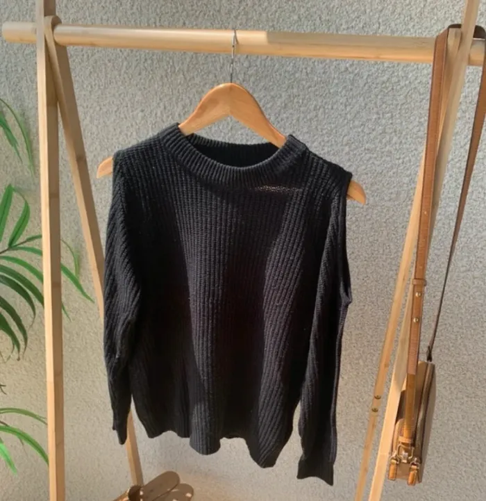 Pull en maille noir