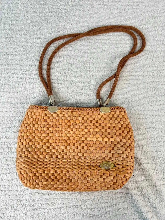 Sac à main vintage en paille tressée - Alma Made in Italy