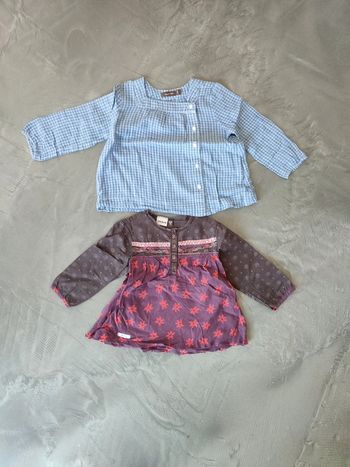 Lot de 2 blouses 12 mois IKKS