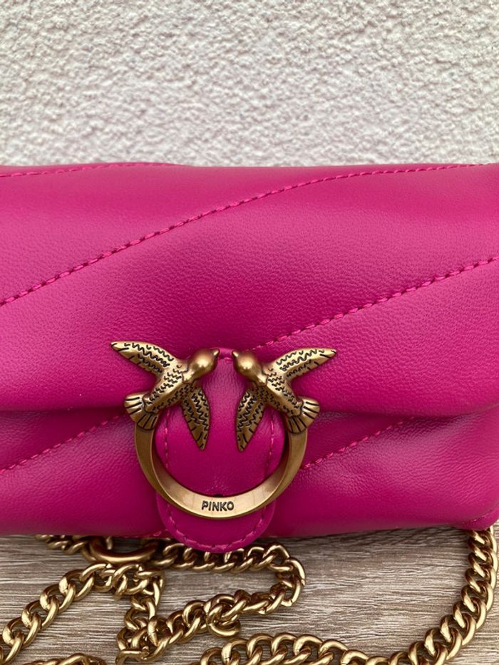 Sac à main PINKO Love Puff MICRO Rose- 10x5x15 - photo numéro 3