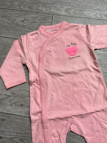 Pyjama rose ouverture devant Kiabi 6 mois