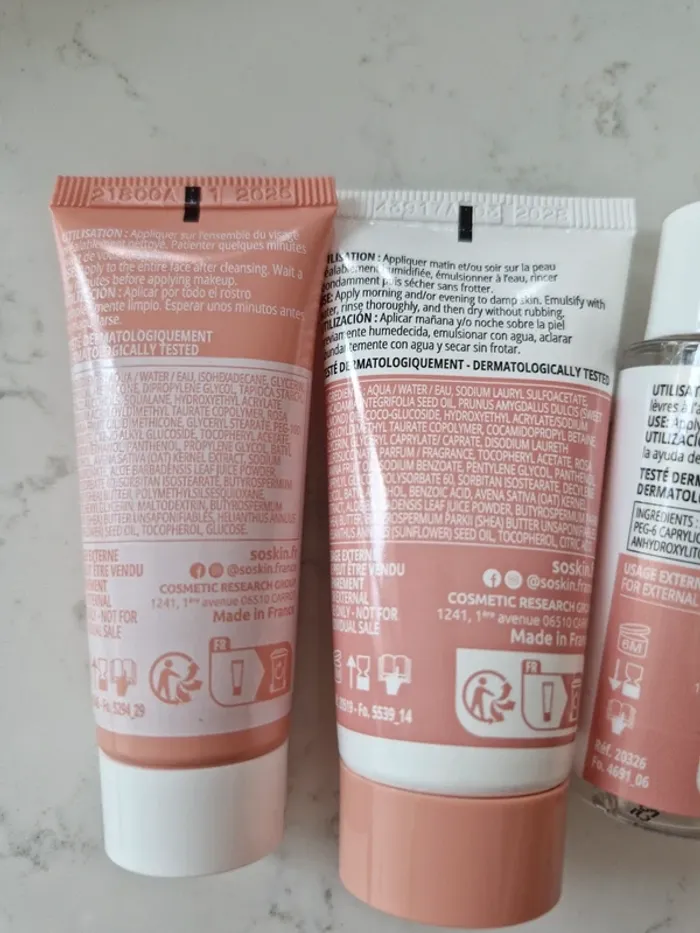 Lot 4 mini produits Soskin routine skincare format voyage - photo numéro 5