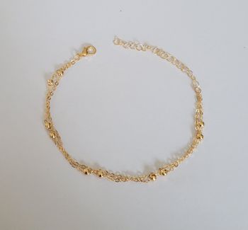 Chaine De Cheville double rang boules coloris doré ! neuve !