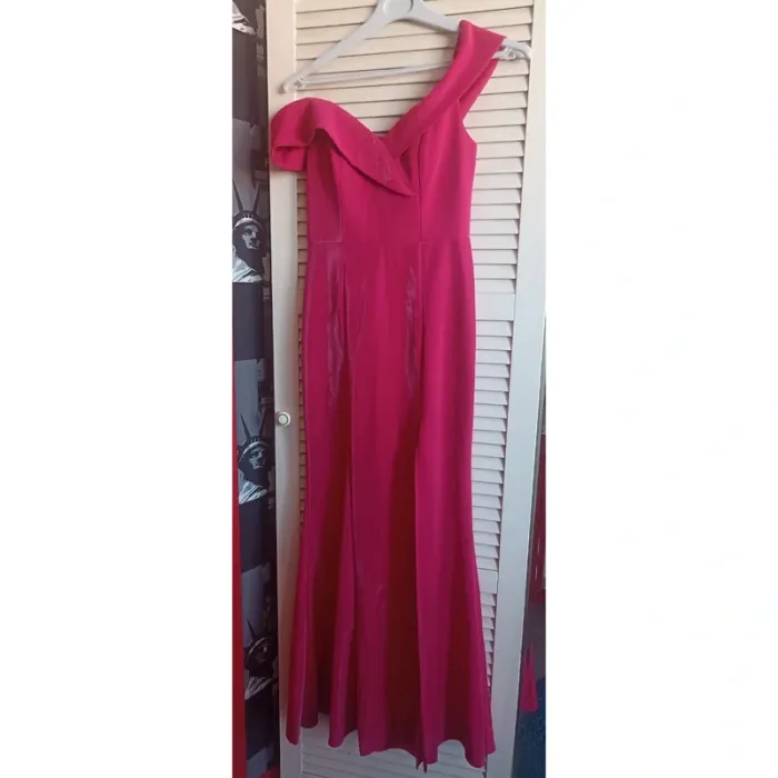 Robe longue de soirée rose Taille M
