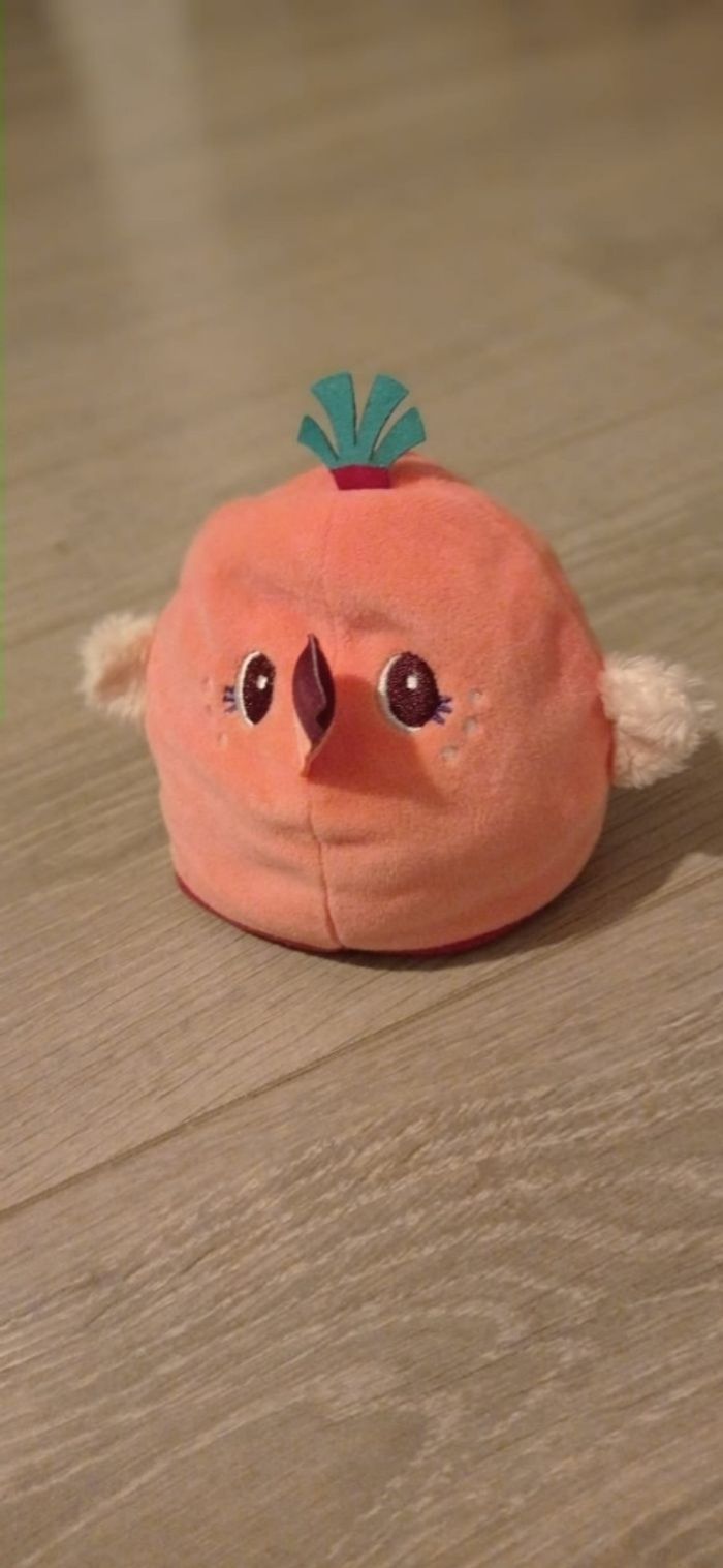 Peluche réversible lémurien/flamant rose - photo numéro 2