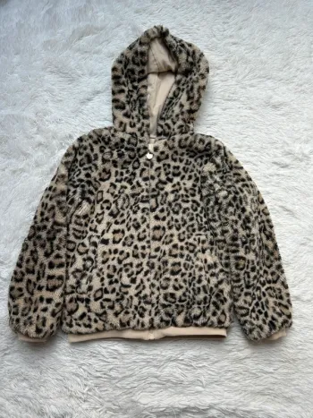 Manteau moumoute léopard Kiabi