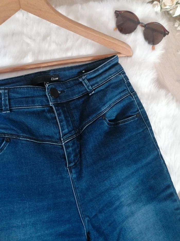Jolie jeans taille haute Etam taille 36 - photo numéro 2