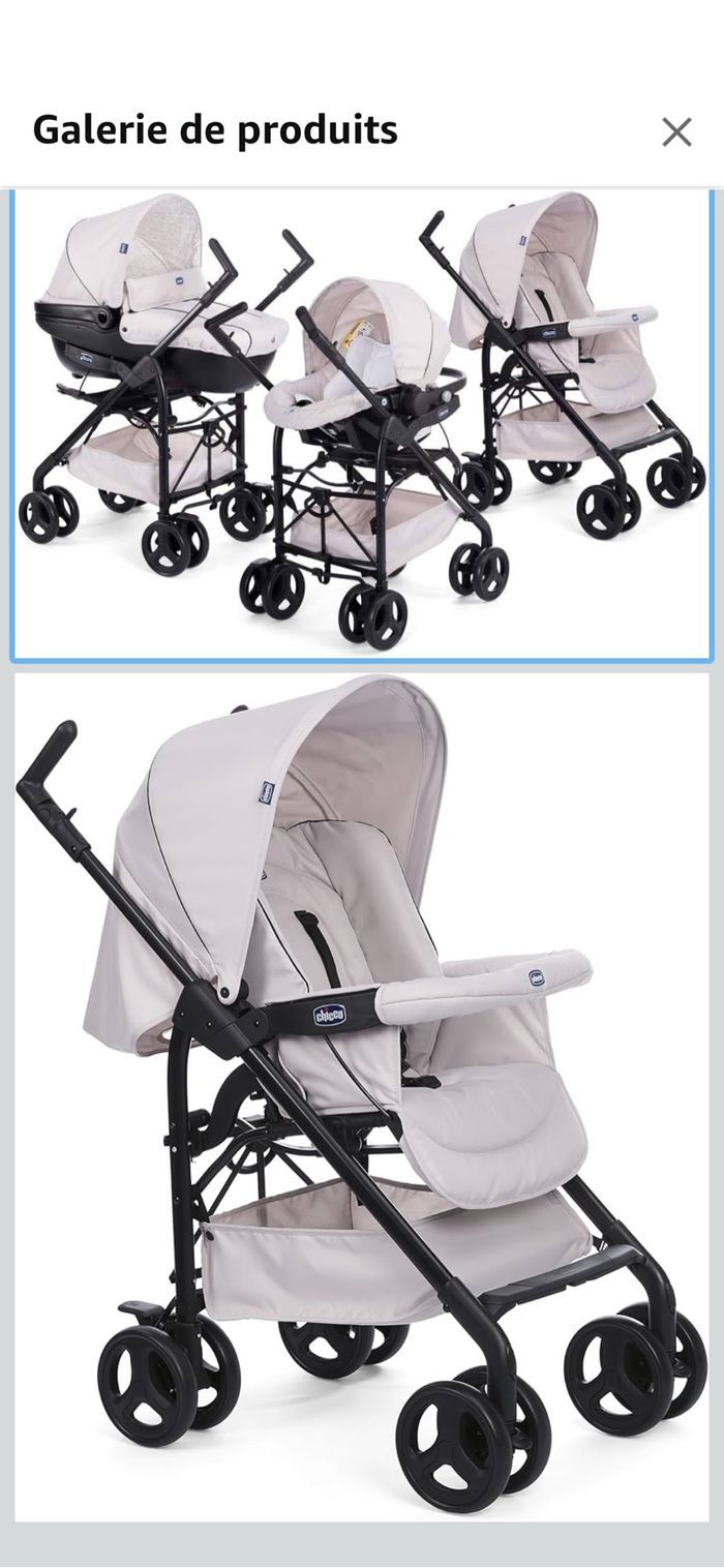 Poussette chico trio jusqu’à 36 mois même plus - photo numéro 2