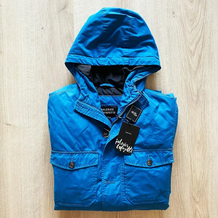 Galeries Lafayette Manteau / Blouson Bleu Homme Exclusive Urban Collection Parfait Etat (Taille XL)