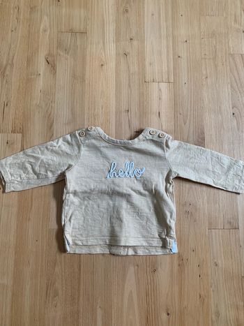 Tee shirt garçon hello 1 mois
