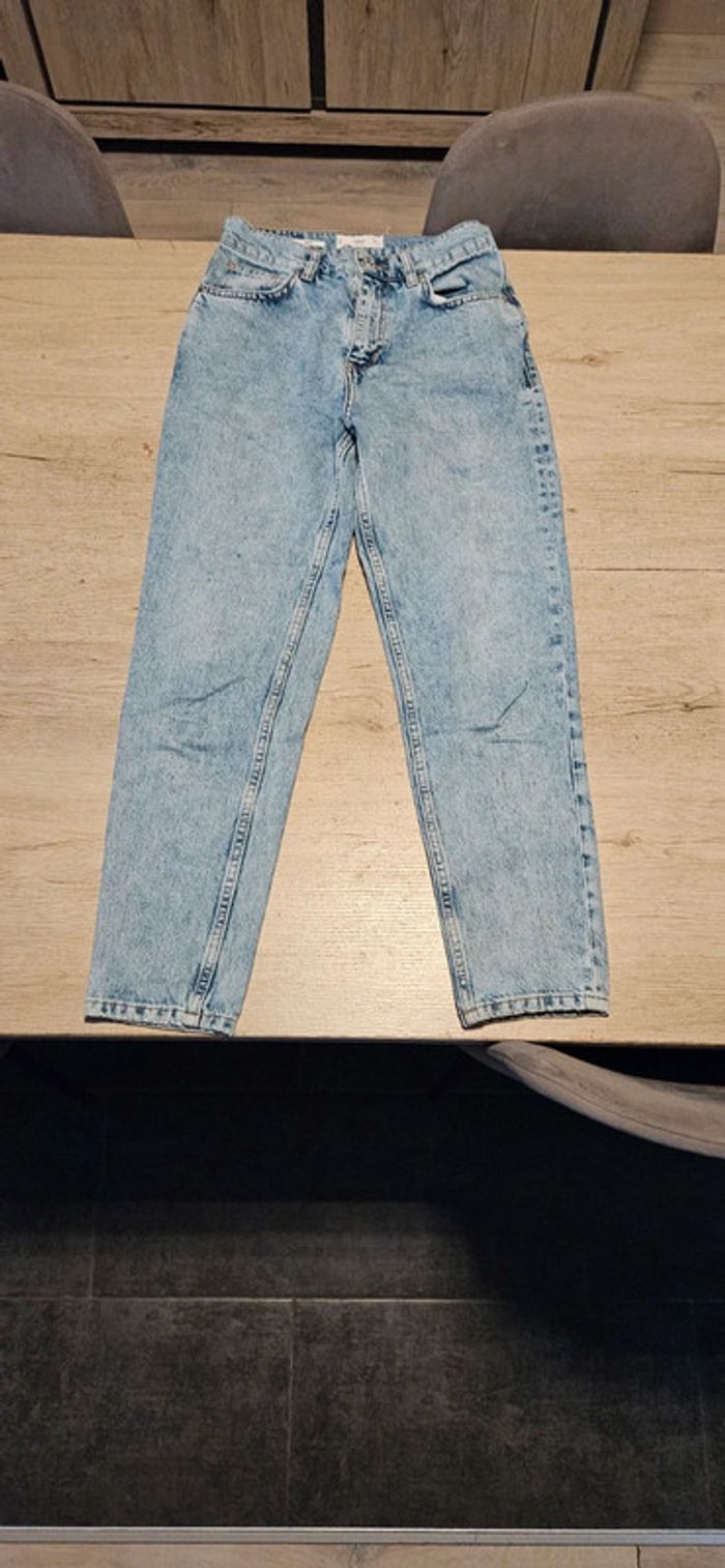 Jean s bleu Mom de Mango, taille 34, nickel - photo numéro 2