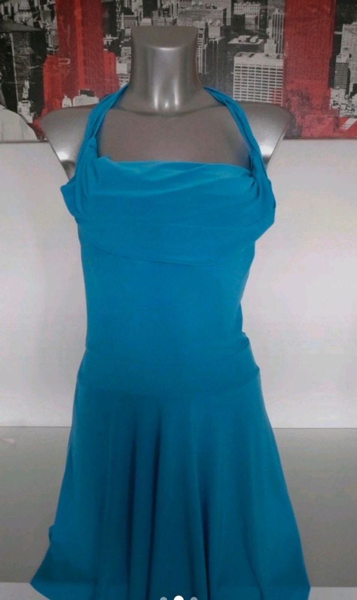 Robe dos nu bleue