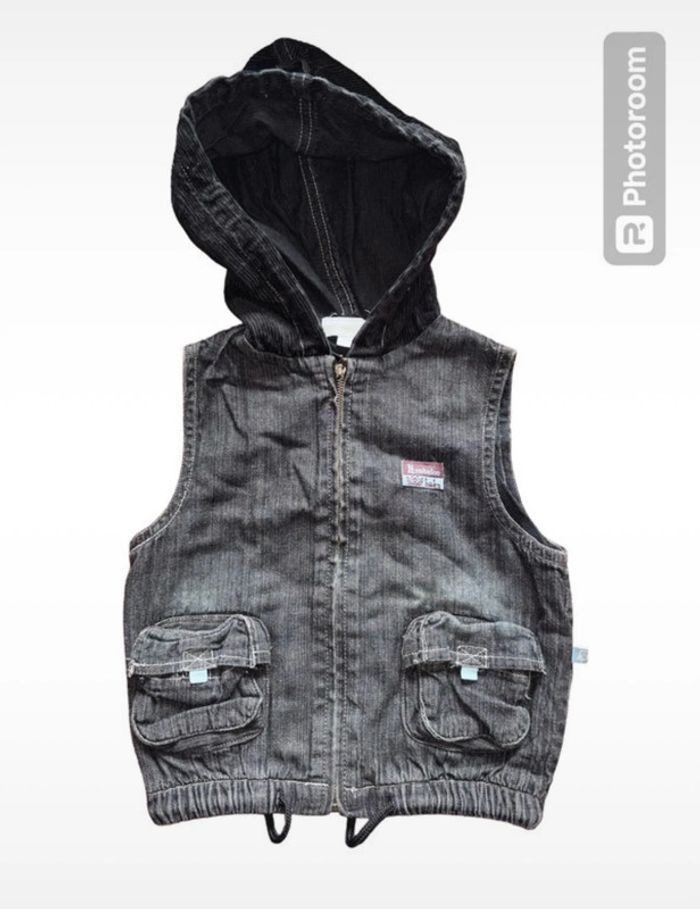 Veste en jean sans manche 18 mois