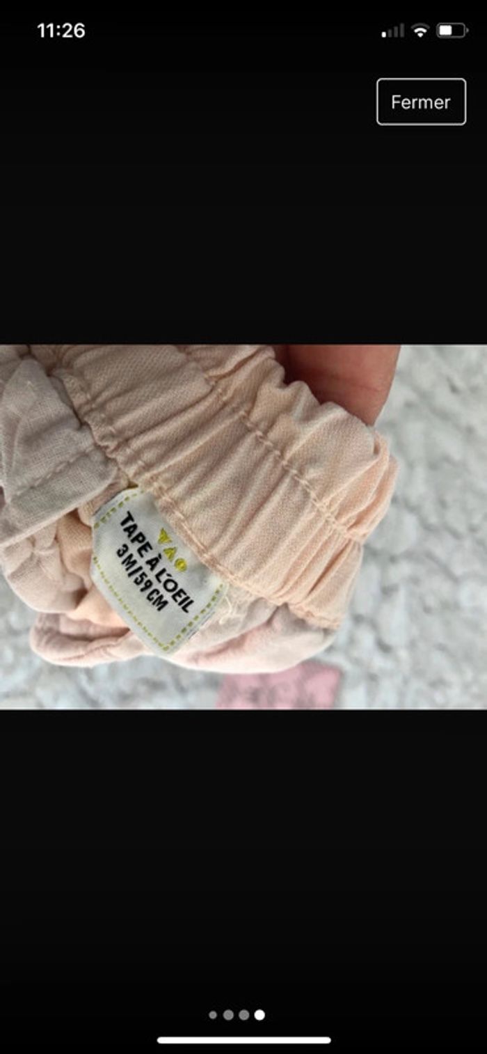 Pantalon rose pale tape à l’œil 3 mois - photo numéro 4