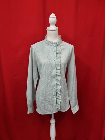 Chemise rayée vert clair * taille 42 *