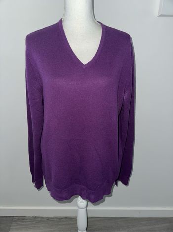 Pull en cachemire violet Galeries Lafayette TL