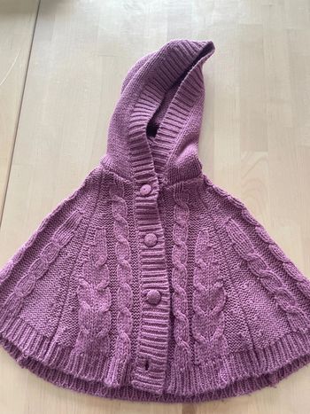 Poncho violet fille taille 8 mois TAO