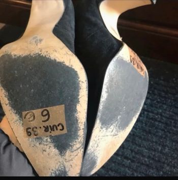 Bottines noires 39 cuir daim pointu 