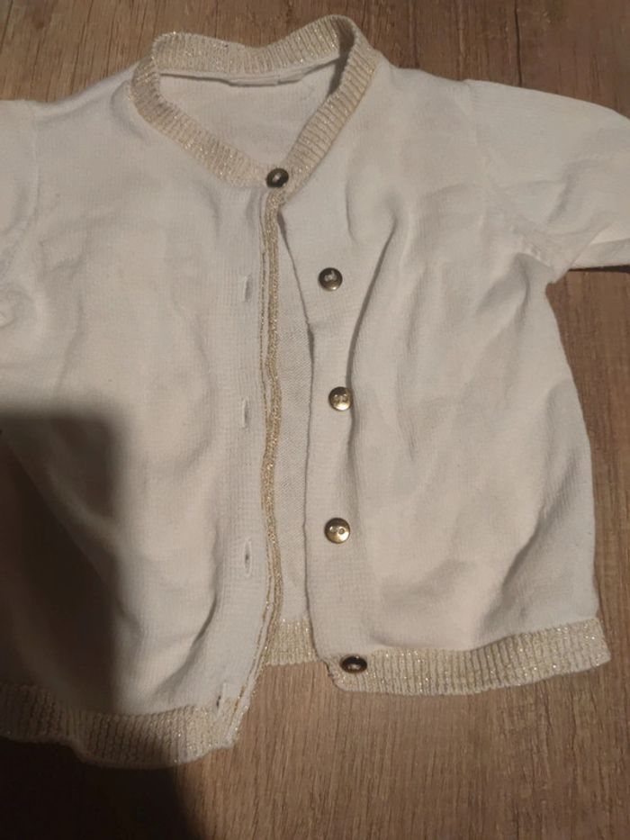 Veste blanc et doré pailleté - photo numéro 2