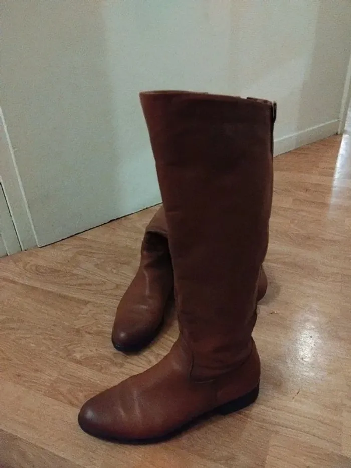 Bottes 👢 femme en vrai cuir 38 - photo numéro 8