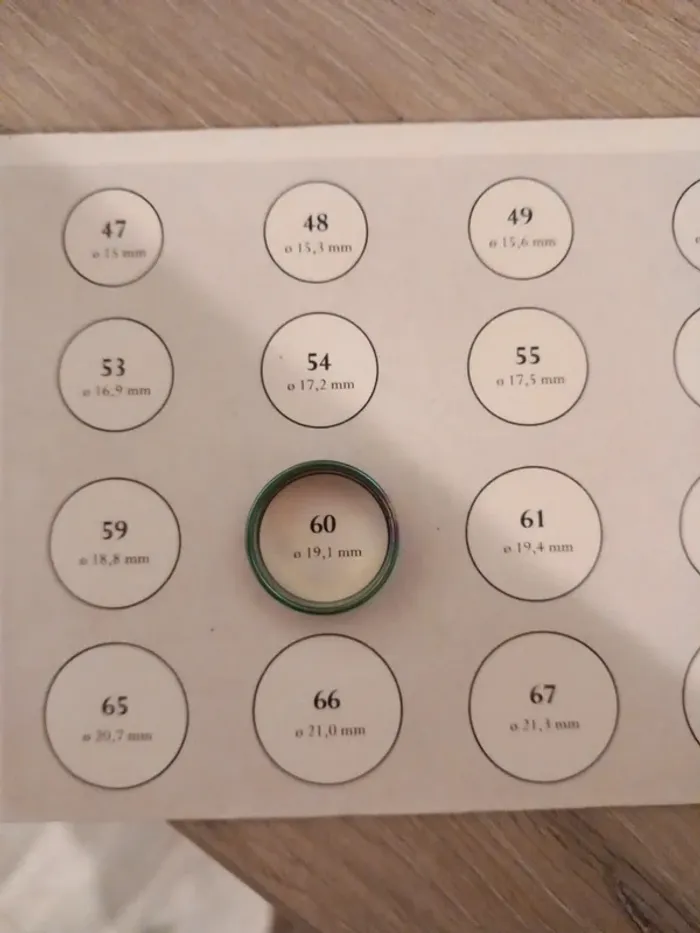 Bague en acier Multicolore taille 19 - photo numéro 3