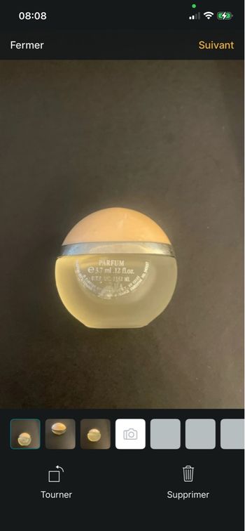 Mini parfum 3,7 ml – flacon vintage en forme de demi-sphère – collection / rare