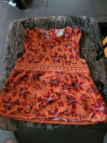 Robe velours okaou taille 74 cm