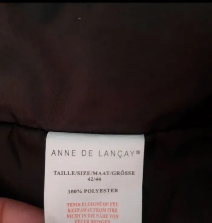 Parka mi- longue noire Anne de Lancay - Taille 42/44 - photo numéro 3
