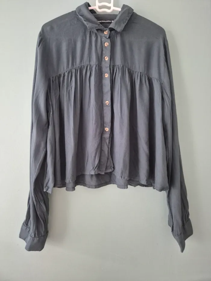 Chemise Blouse vert sapin ample femme taille 38 fashion private company