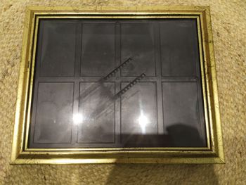 Cadre photo, pèle mêle, avec bordure dorée, TBE 