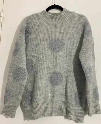 Pull Scintillant À Pois