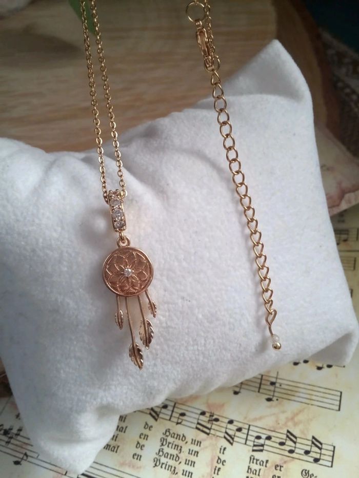 Collier attrape rêve et zircon - photo numéro 2