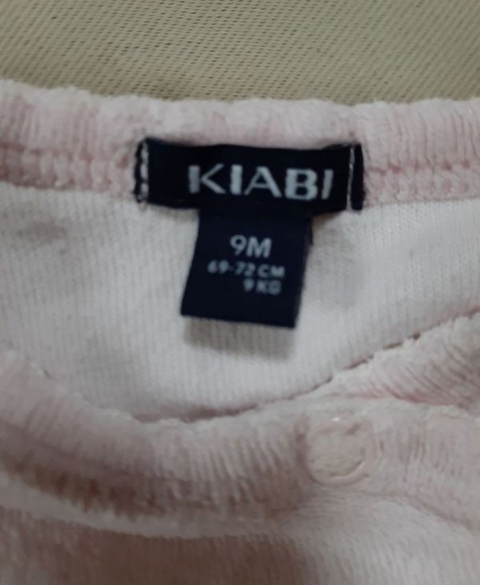 Pyjama en velours rose fille - cygnes - Kiabi - 9 mois - photo numéro 4